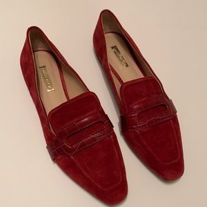 Louise et Cie Red Suede Loafers